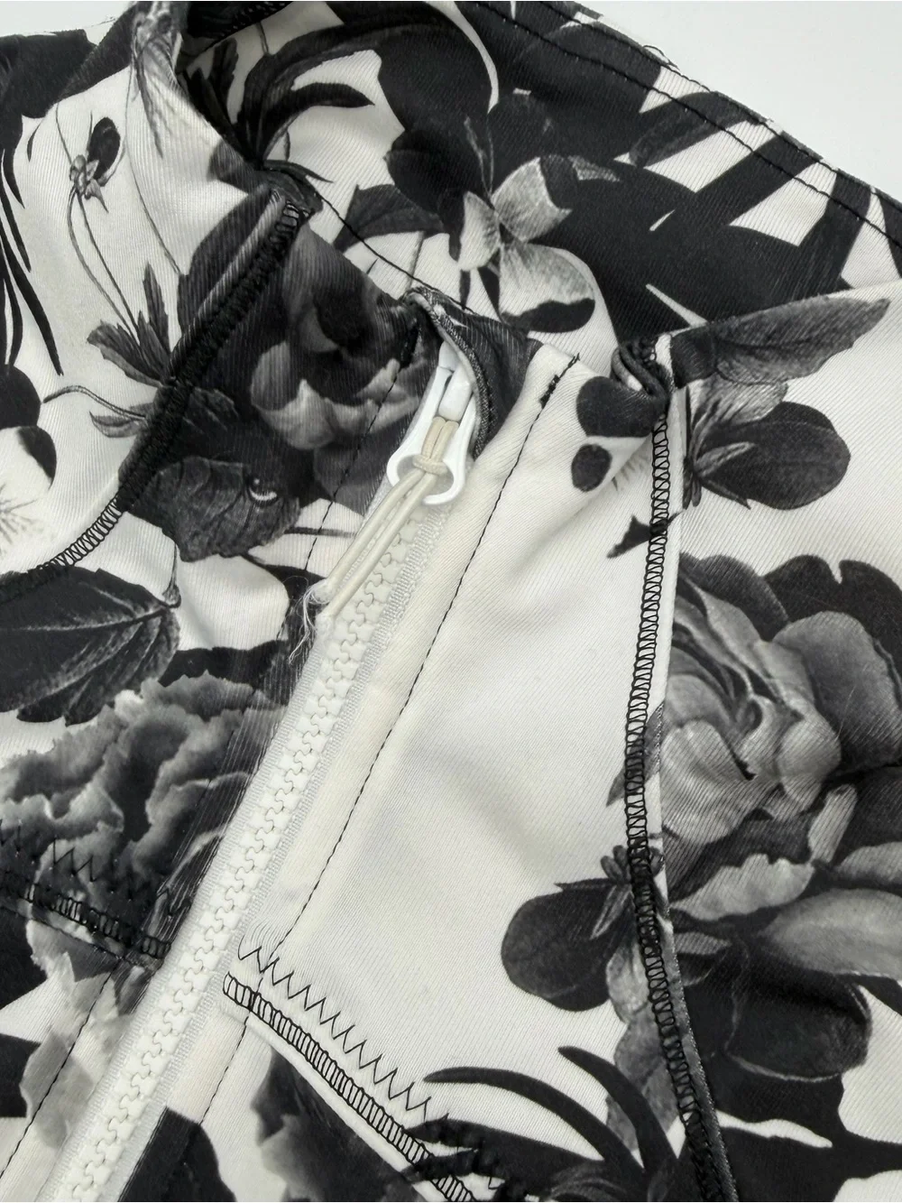 lululemon athletica Monochrome Floral Zip-Up Jacket - Black & White